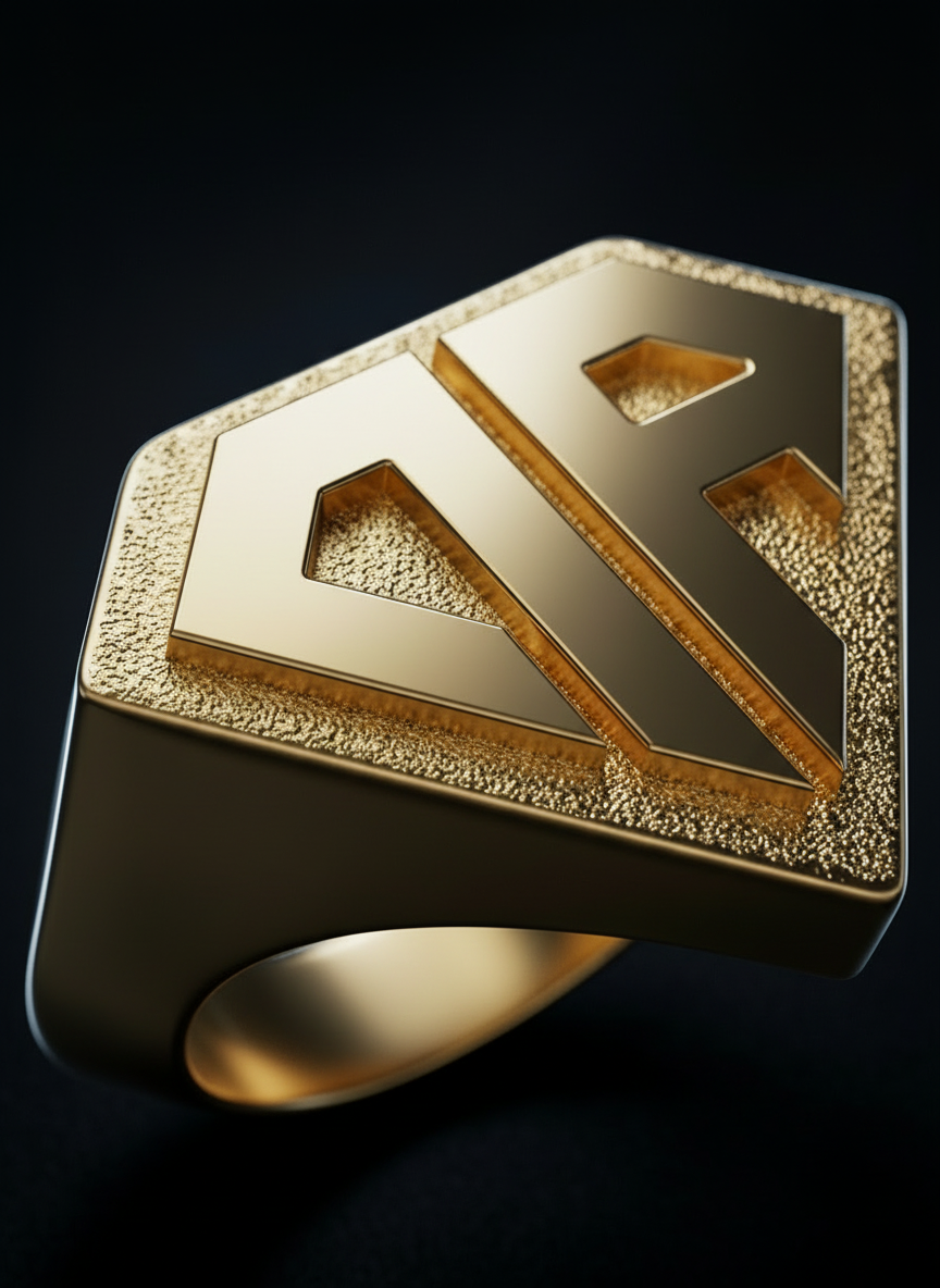 Anillo Clásico 0800 ARGENTA Bañado en Oro
