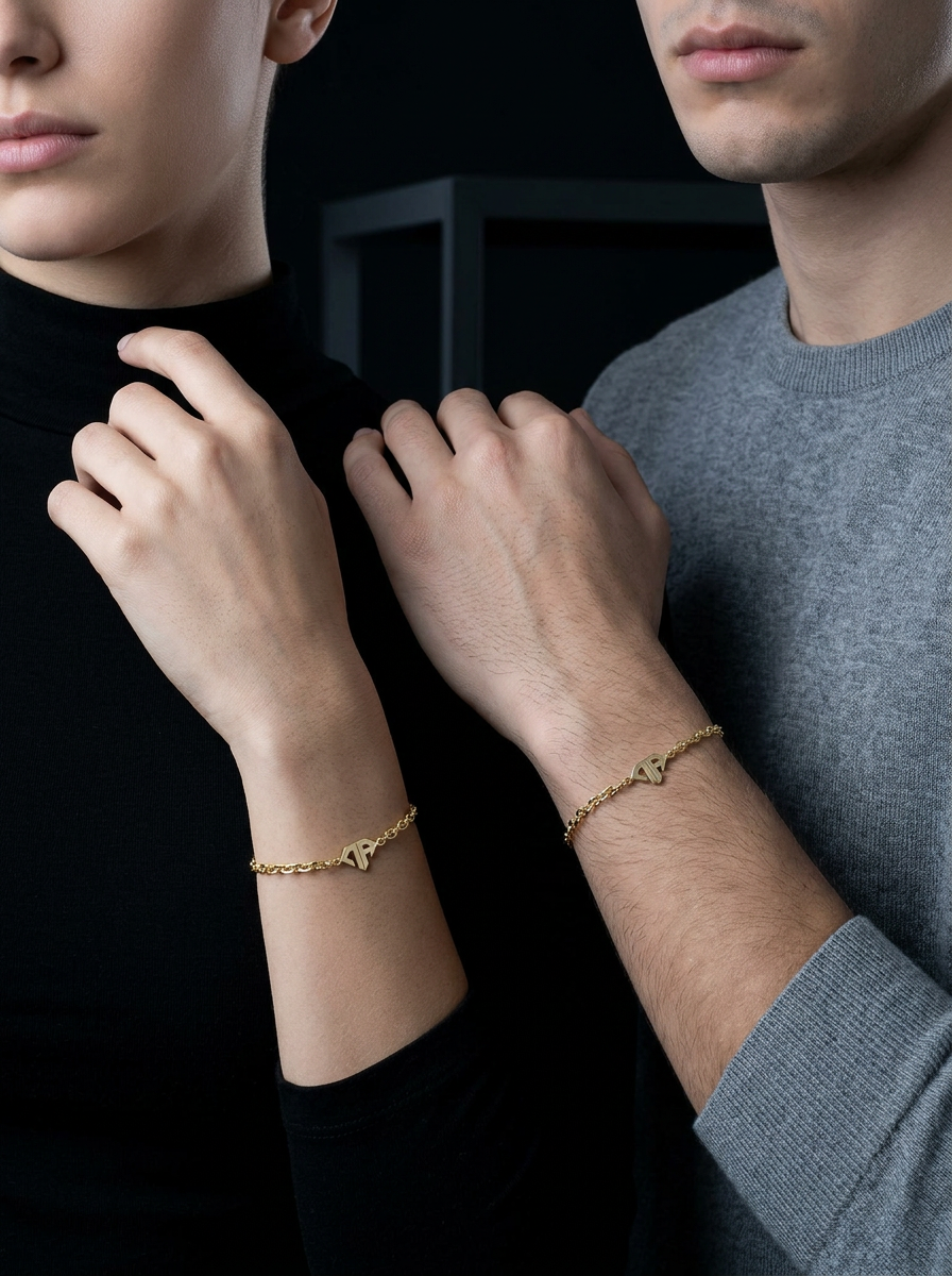 Pulsera DR Acero Bañado en Oro
