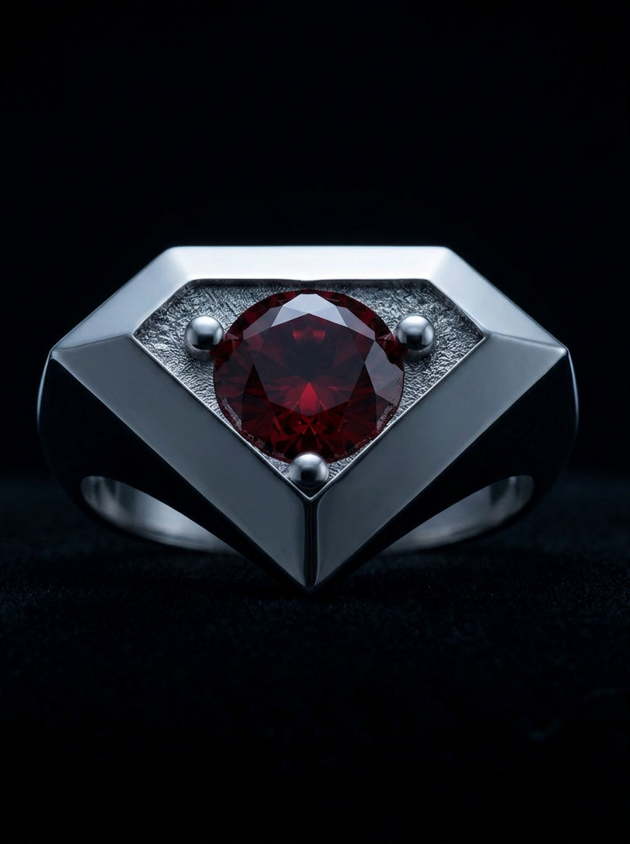 Anillo Solitario Plata 0800 Don Rouch