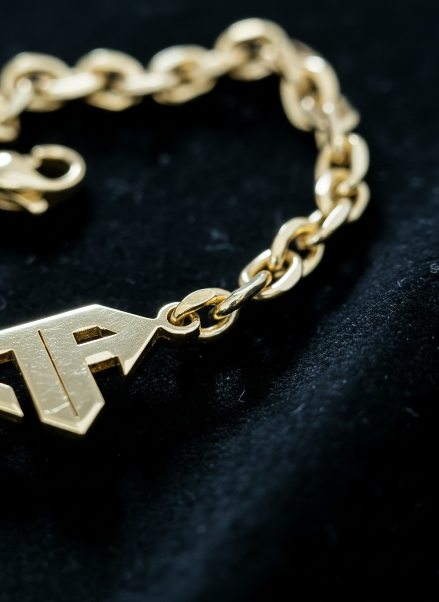 Pulsera DR Acero Bañado en Oro